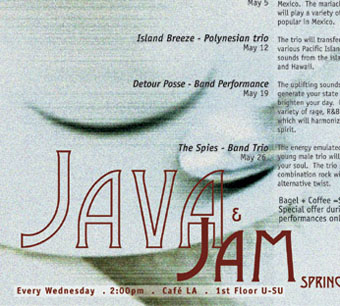 Cafe LA Java & Jam Promotion Postcard